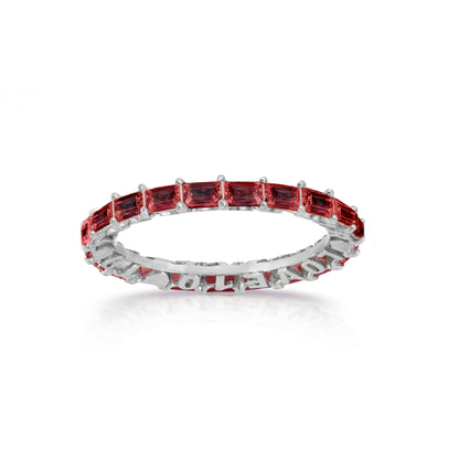 Customizable Horizontal Hide and Seek Baguette Eternity Band