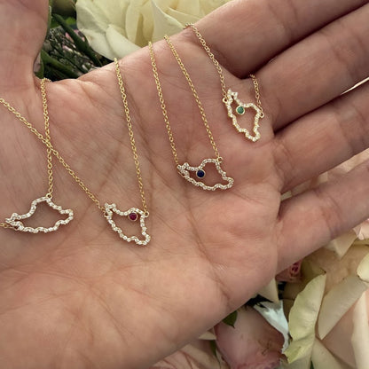 Small Iran Map Necklace