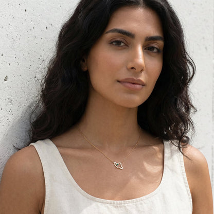 Small Iran Map Necklace