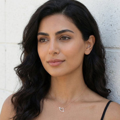 Small Iran Map Necklace