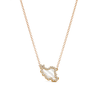 Small Iran Map Gemstone Necklace