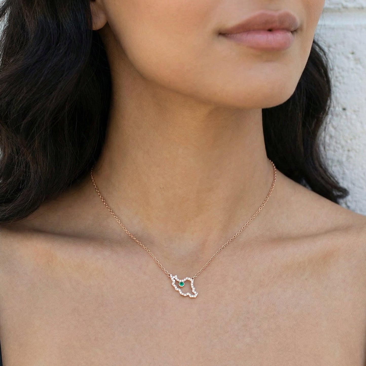 Custom Map Necklace