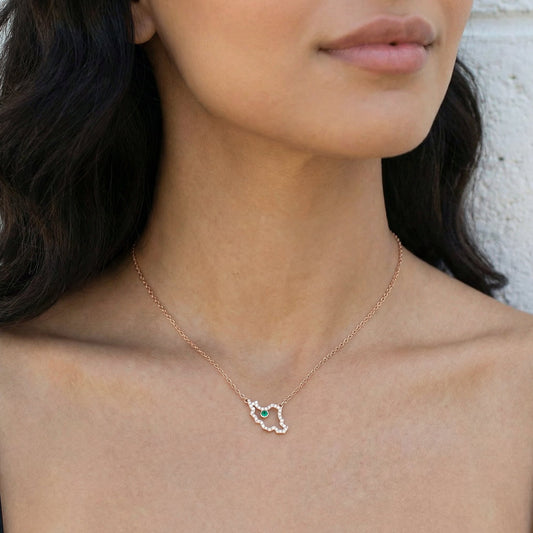 Iran Map Necklace