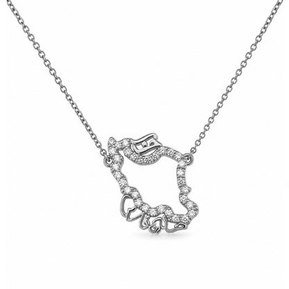 Iran Map Necklace with seas