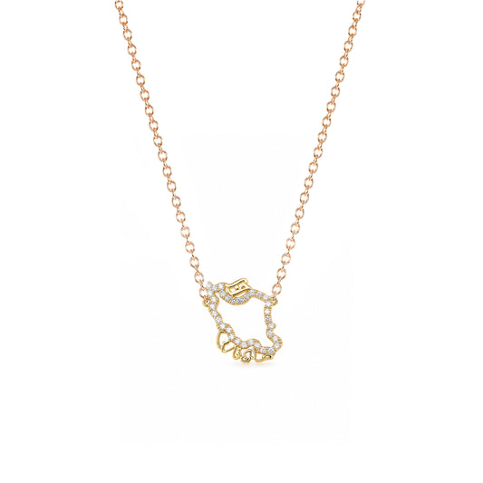 Iran Map Necklace with seas