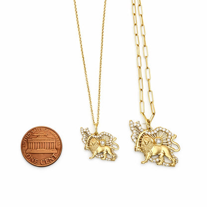 Diamond Iran Lion and sun Charm Only