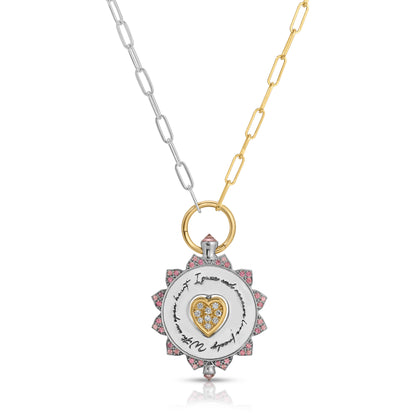 large Love medallion Gold and silver