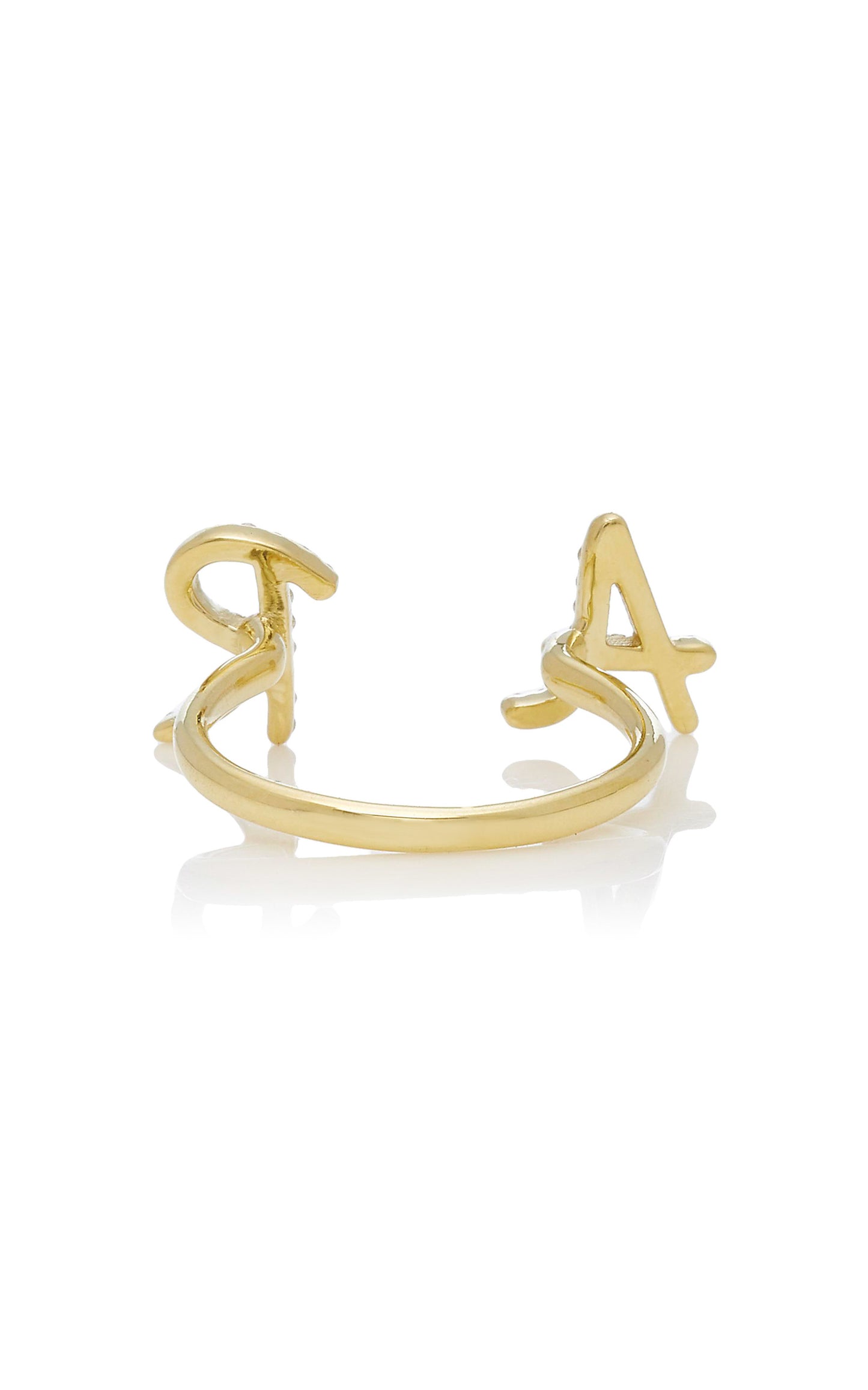 Tiny Teasures Roman Double Initial Between Finger Ring