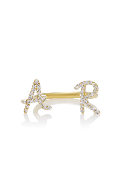 Tiny Teasures Roman Double Initial Between Finger Ring