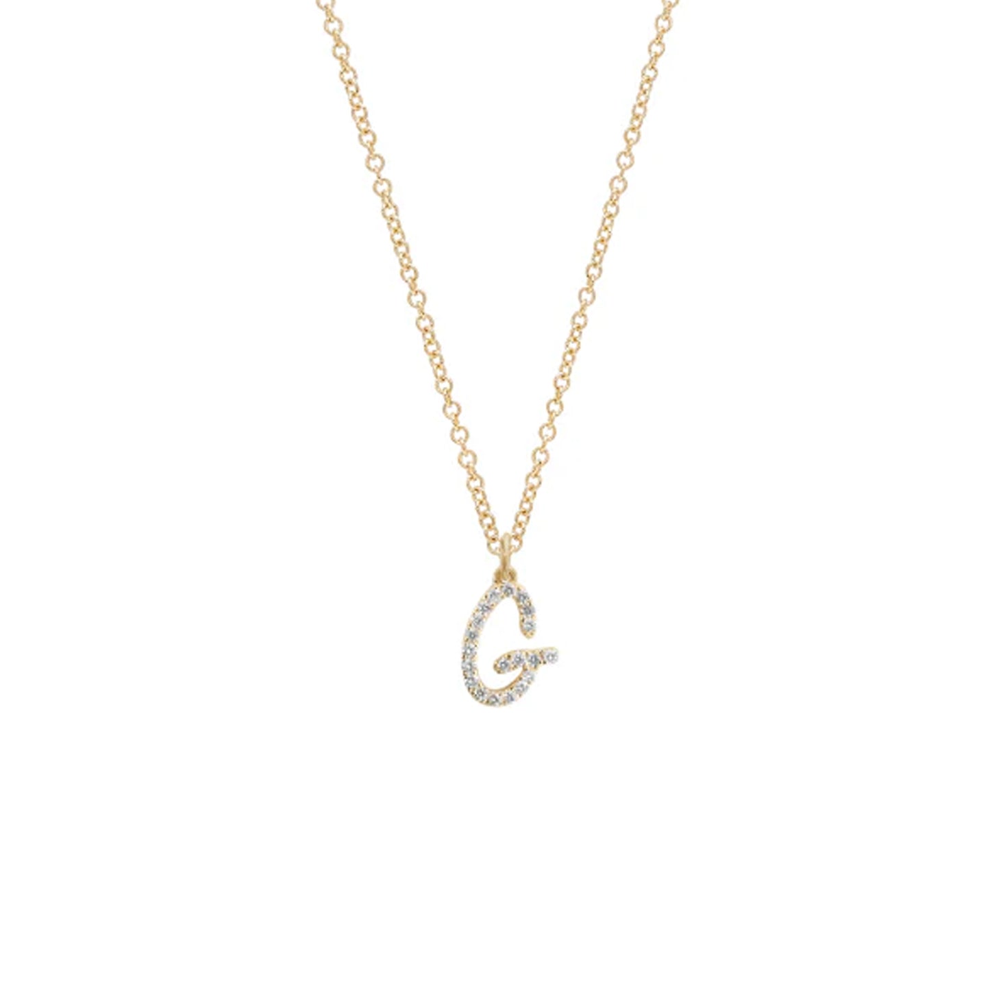 Tiny Treasure diamond initial necklace