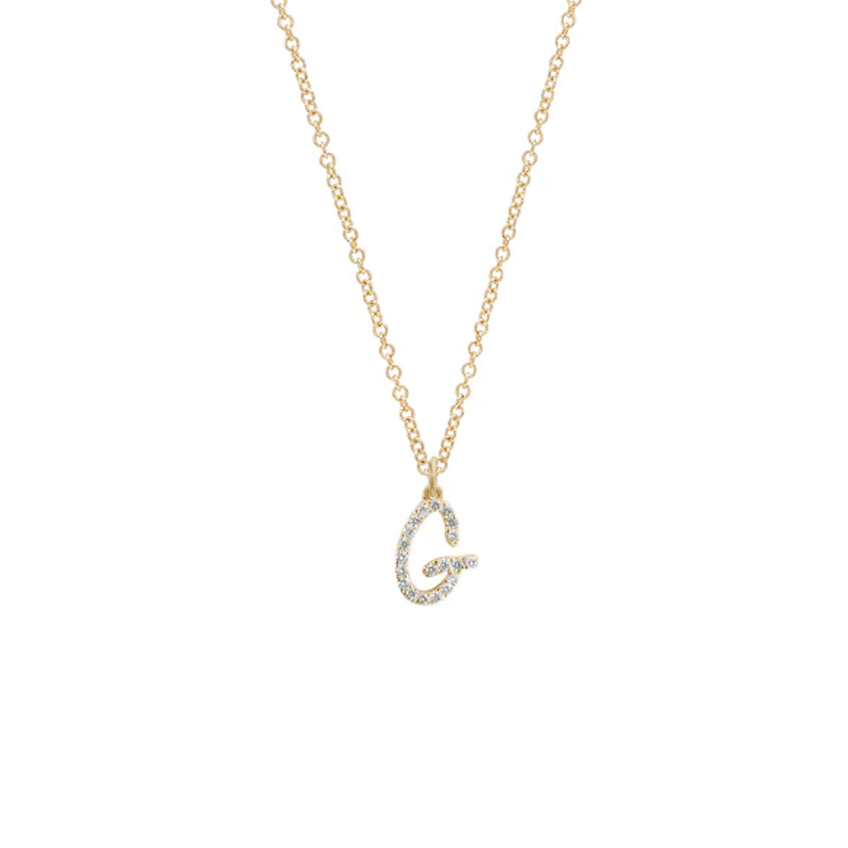 Tiny Treasure diamond initial necklace