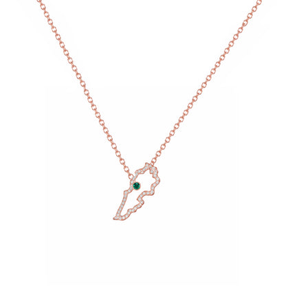 Lebanon Map Necklace