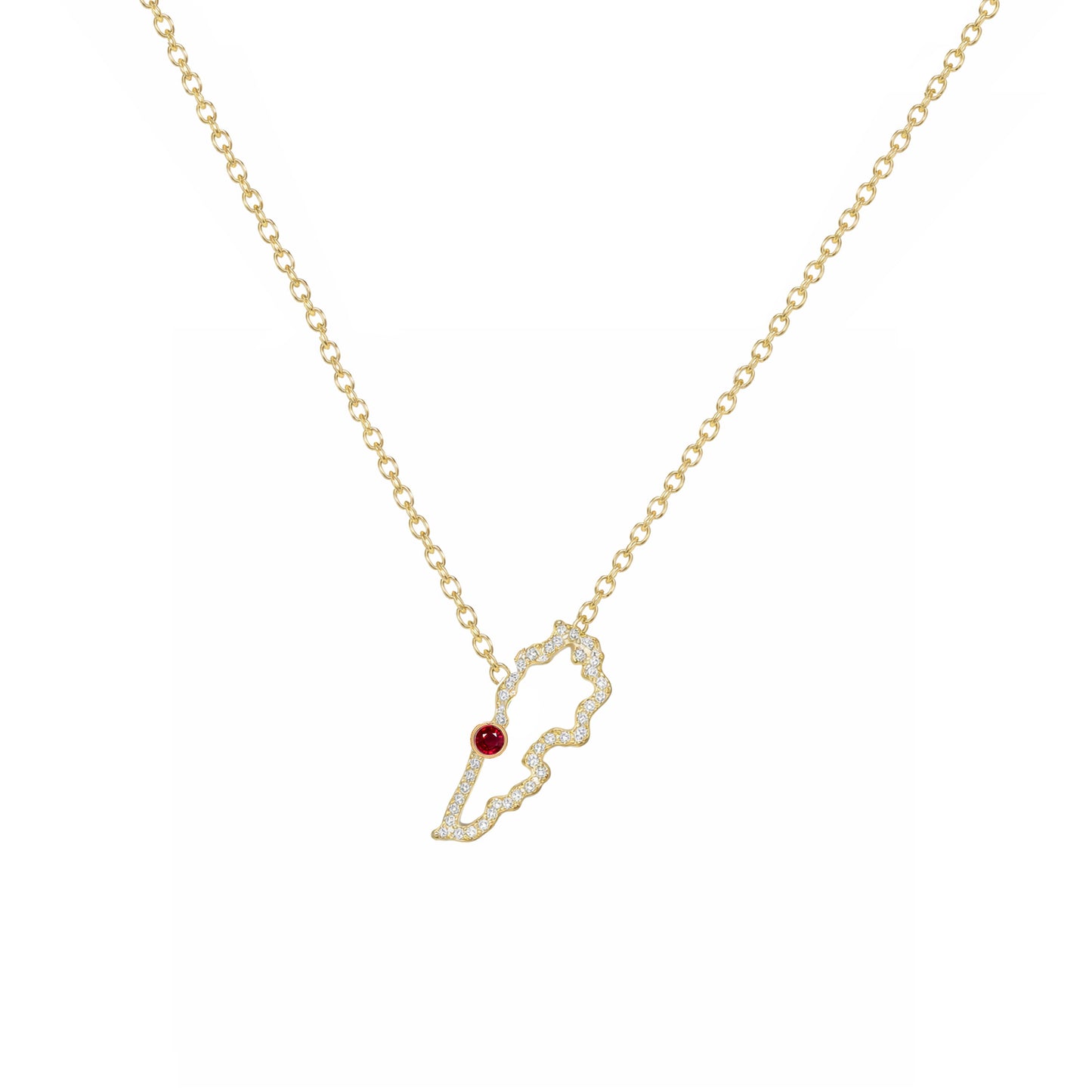 Lebanon Map Necklace