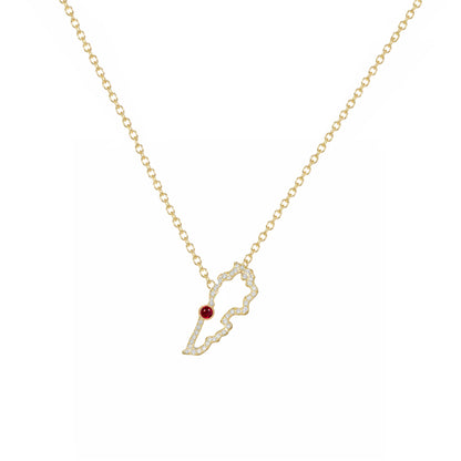 Lebanon Map Necklace