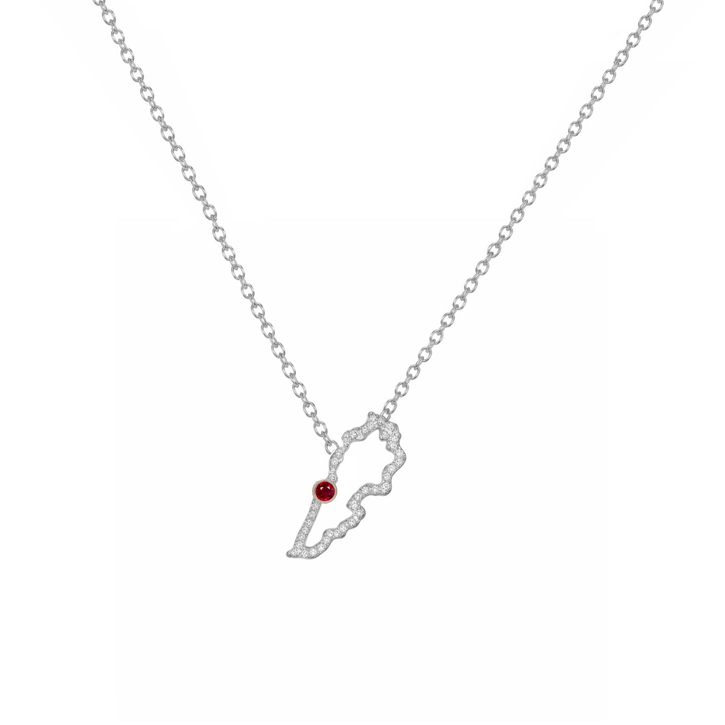 Lebanon Map Necklace