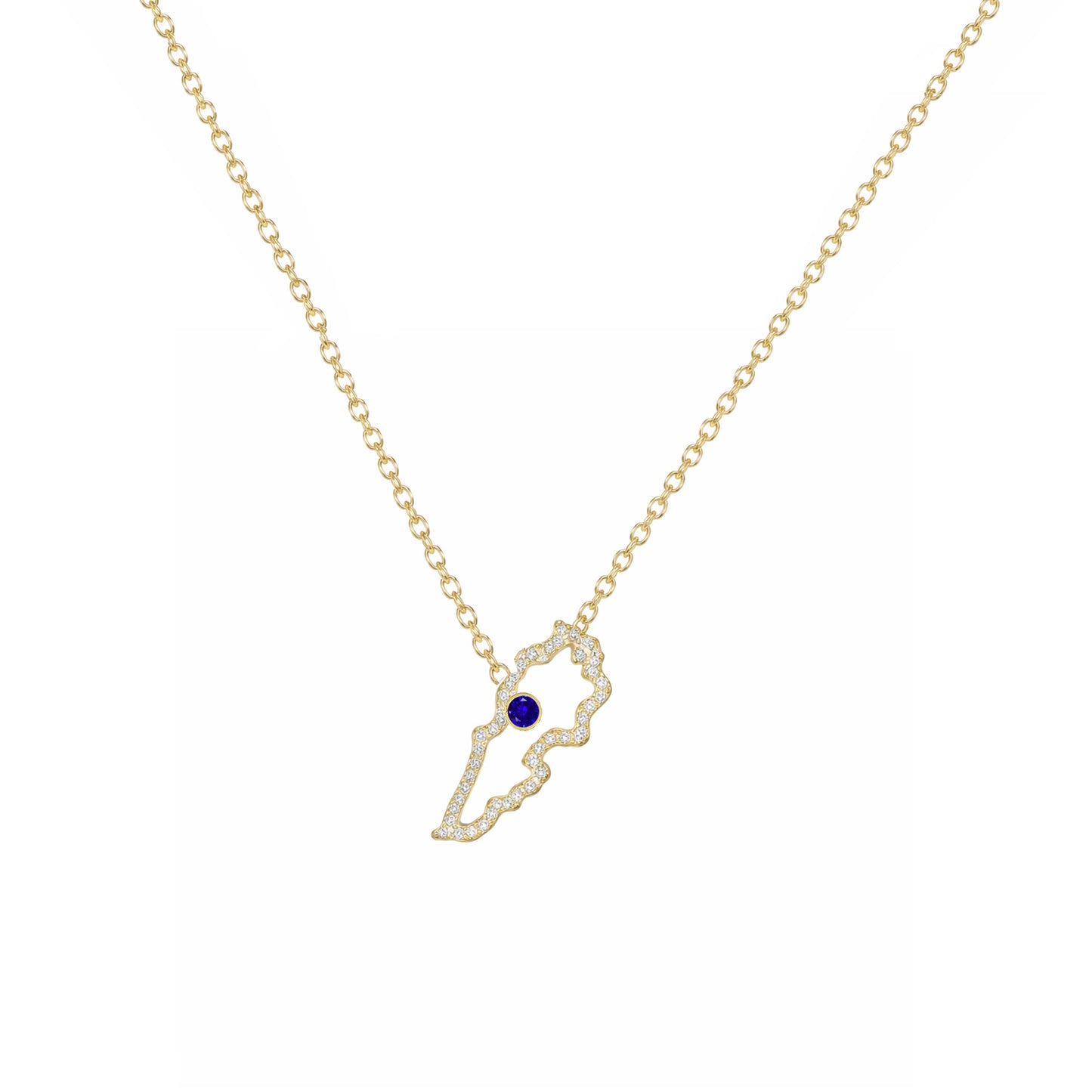 Lebanon Map Necklace