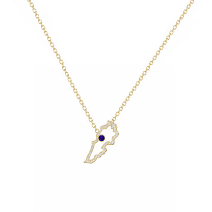 Lebanon Map Necklace