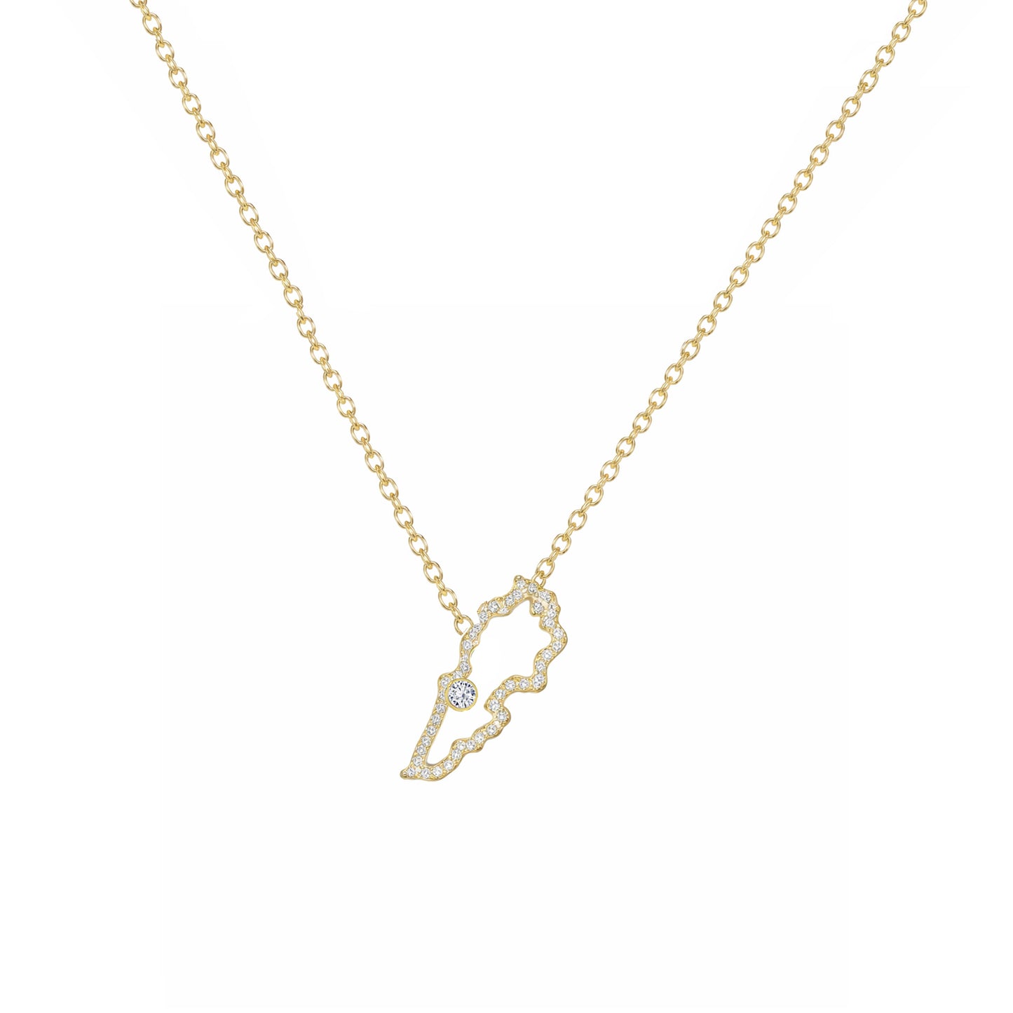 Lebanon Map Necklace