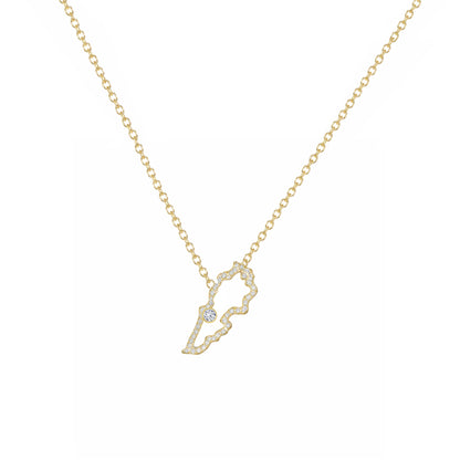 Lebanon Map Necklace