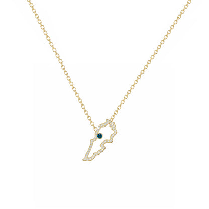 Lebanon Map Necklace
