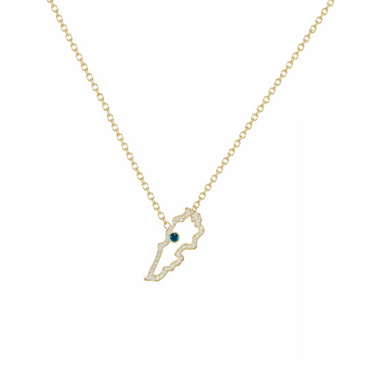 Lebanon Map Necklace