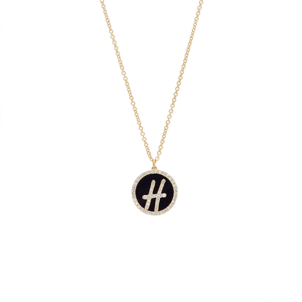Treasure Disk Letter H on onyx