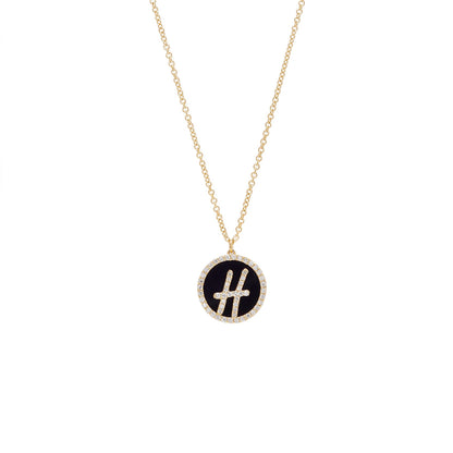 Treasure Disk Letter H on onyx