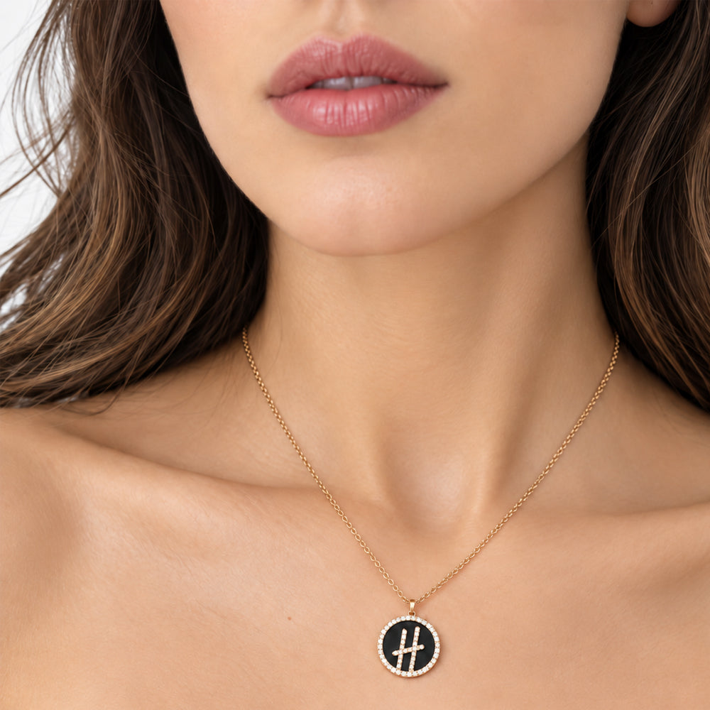 Treasure Disk Letter H on onyx