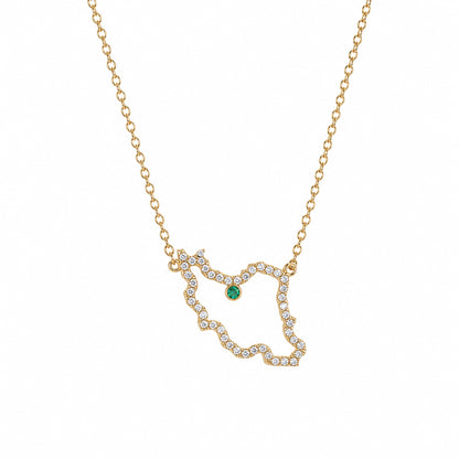 Iran Map Necklace with marked city