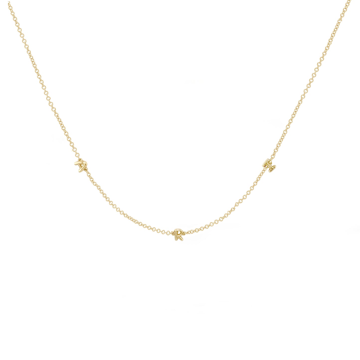 Mini 3D bubble Name Necklace