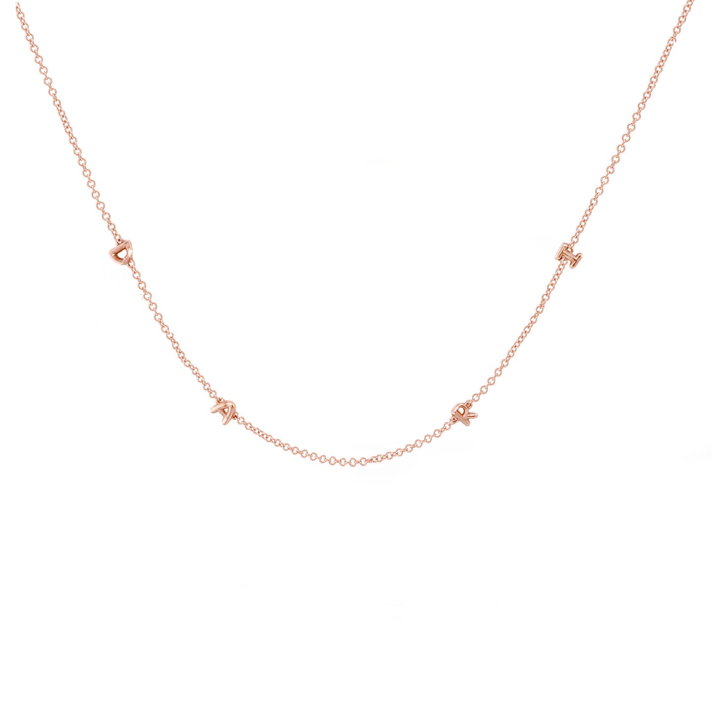 Mini 3D bubble Name Necklace