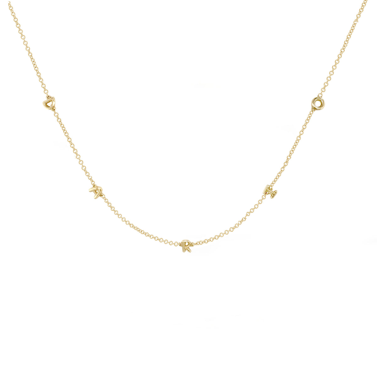Mini 3D bubble Name Necklace