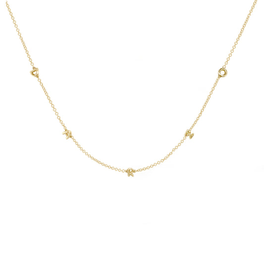 Mini 3D bubble Name Necklace