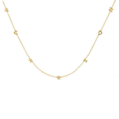 Mini 3D bubble Name Necklace