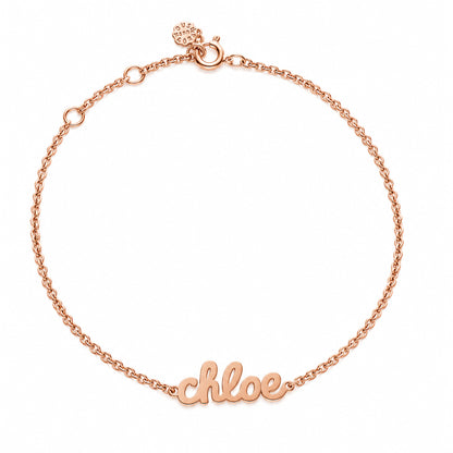 Tiny Treasures English Gold Name Bracelet. Noush Exclusive