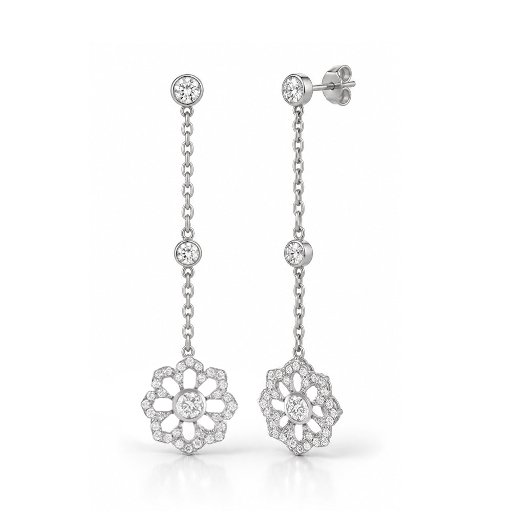 Noush Flower drop earrings