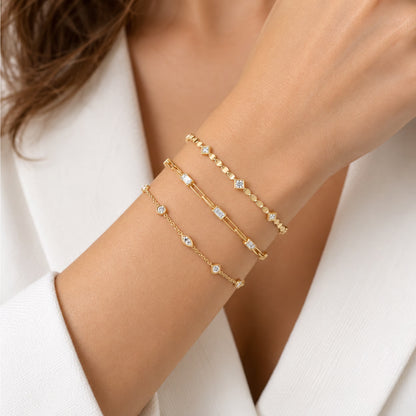 Lab-Diamond  station Bracelet