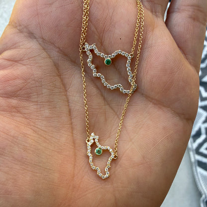 Iran Map Necklace with marked city