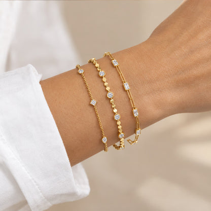 Lab-Diamond  station Bracelet