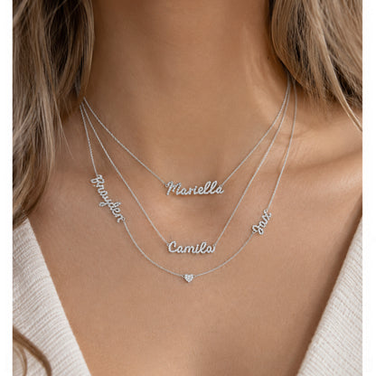 Tiny Treasures Diamond Name Necklace