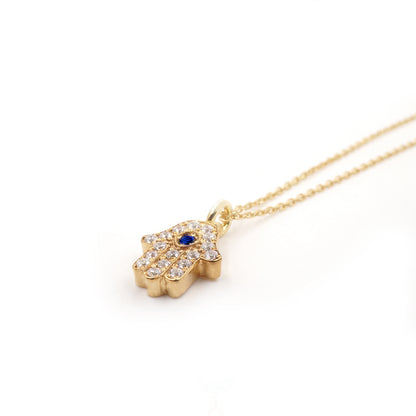 Hamsa pave Necklace