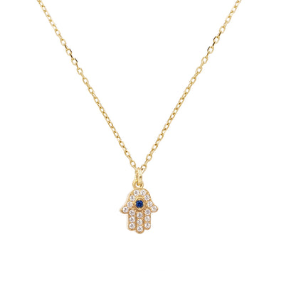 Hamsa pave Necklace