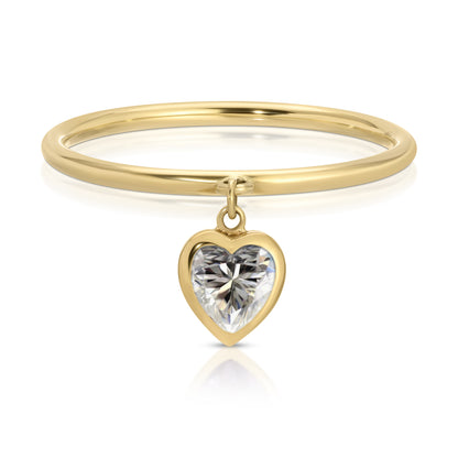 Peekaboo Heart Gold ring