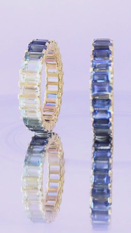 Personalized Customizable Hide and Seek Baguette Eternity Band