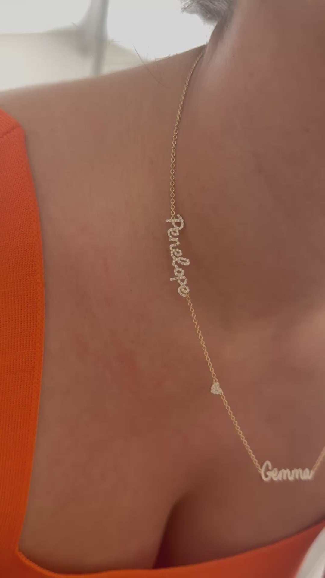 Diamond multi Name Necklace