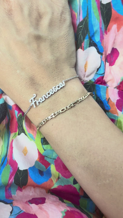 Tiny Treasures English Diamond Name Bracelet
