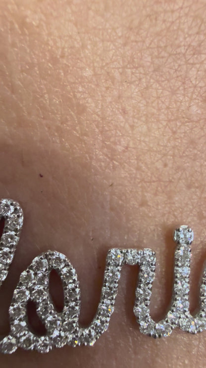 Large Diamond Name Necklace