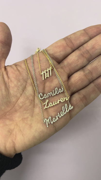 Tiny Treasures Diamond Name Necklace