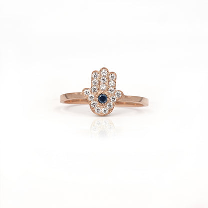 Hamsa Pave ring