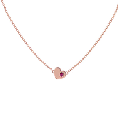 Daric Coin Edge Tiny Heart Necklace